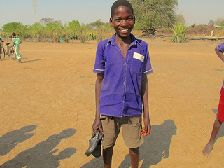 Schoolboy gets shoes for good grades