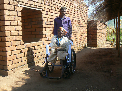 Wheelchair for Paralyzed Woman