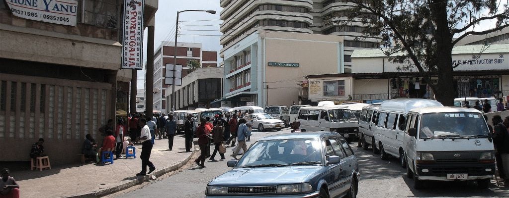 Traffic in downtown Blantyre