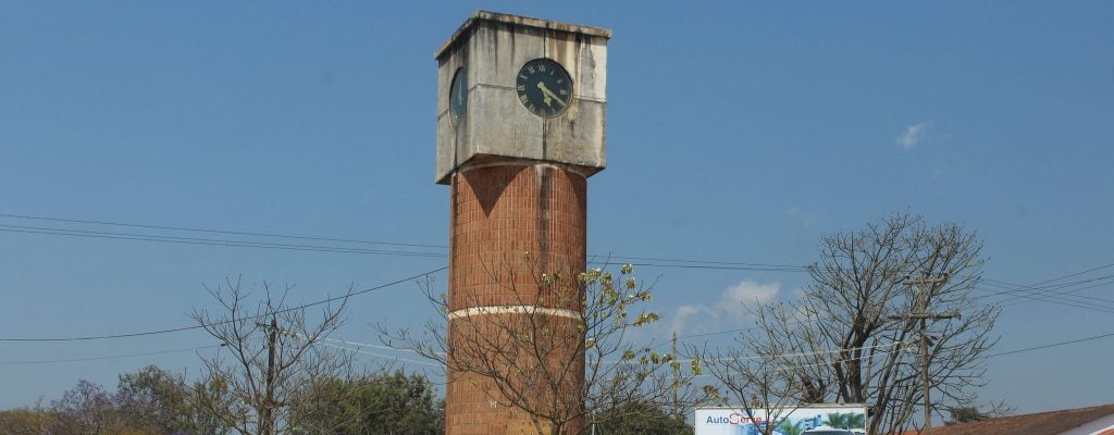 A clock tower in Mzuzu