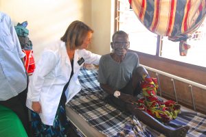 Blood donor meeting the patient who will receive their blood