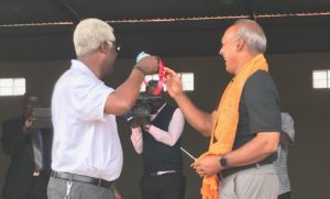 Chester Kabinda-Mbewe and Bryon Bhagwandin at the ribbon cutting ceremony