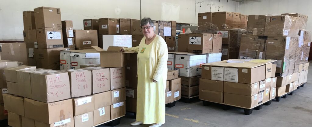 Suzi Stephens RN Looks Over Supplies