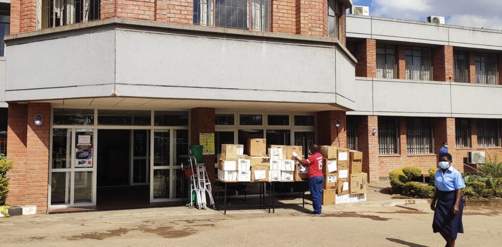 Preparations for medical supply "Turning Over Ceremony" at Queen Elizabeth Hospital in Blantyre, Malawi