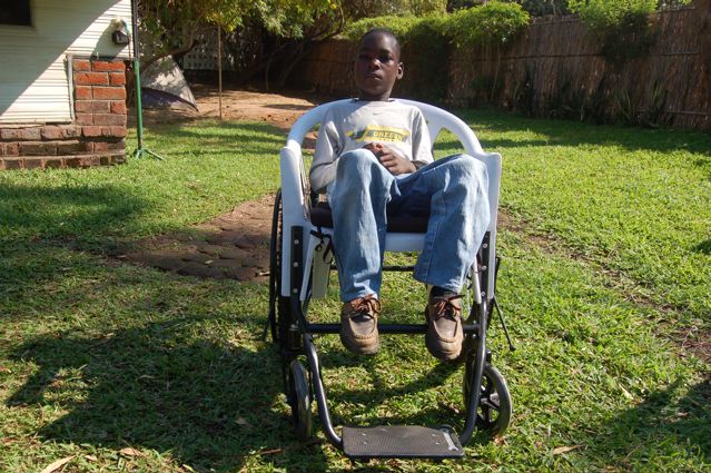 Recipient of a new Wheelchair from Free Wheelchair Mission and Malawi Project